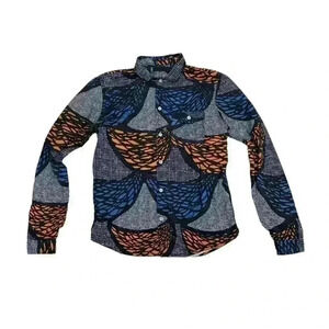 Burberry Prorsum Pattern Long  Sleeve Shirt Size Small